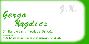 gergo magdics business card